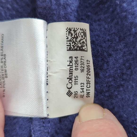 Columbia Sportswear Co. Quarter Zip Striped Long Sleeve Sweatshirt XL Blue - Picture 10 of 14